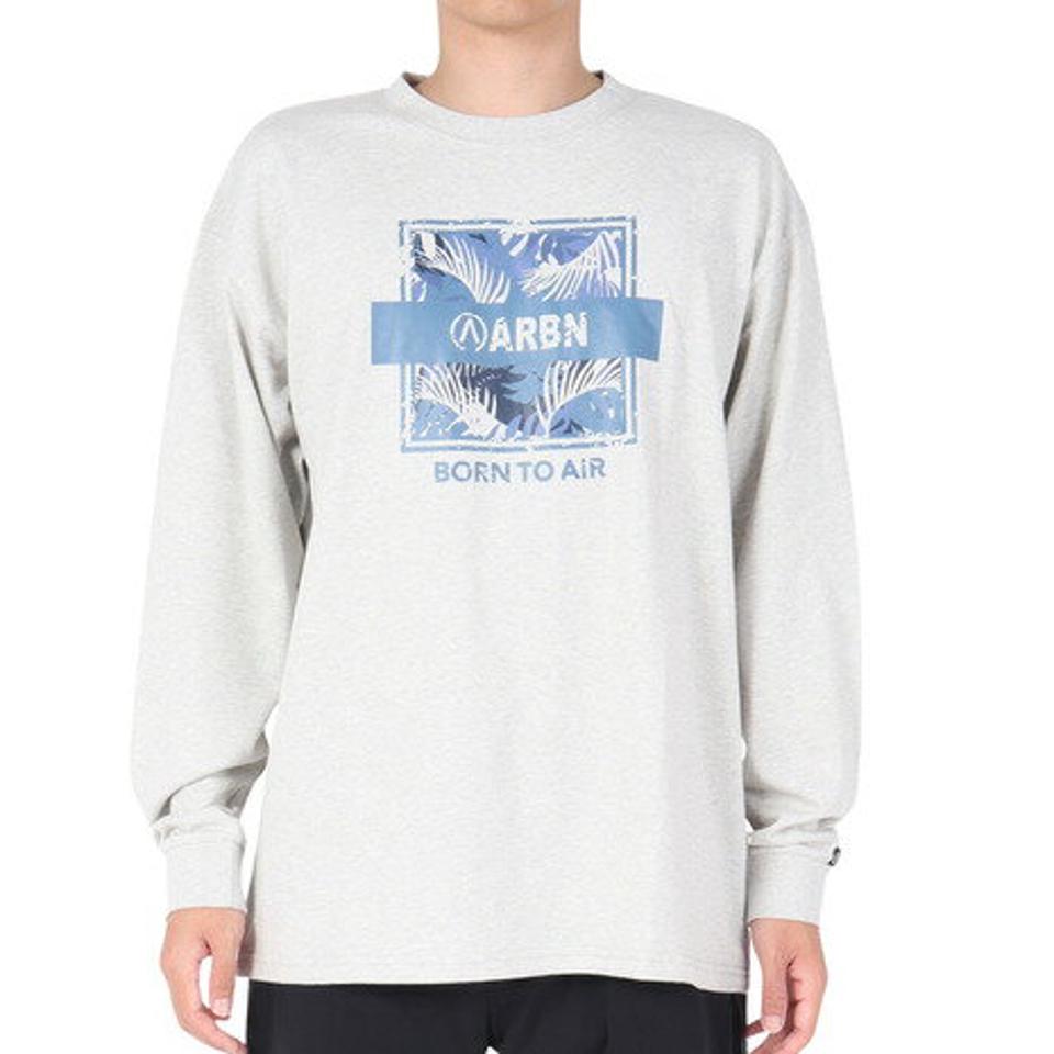 エアボーン（ARBN）（メンズ）長袖コットンTシャツ AB23FWM-APP011LGRY