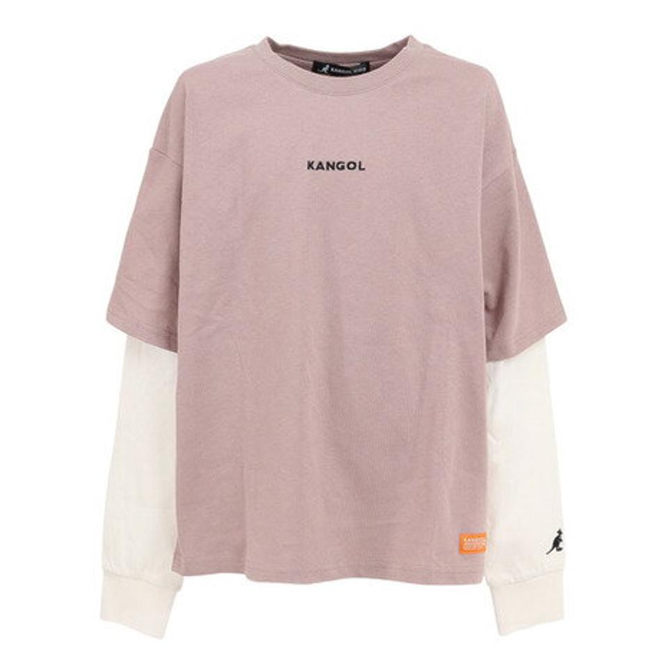 カンゴール（KANGOL）（キッズ）天竺 袖フェイクレイヤード 長袖Tシャツ 885232 MOK