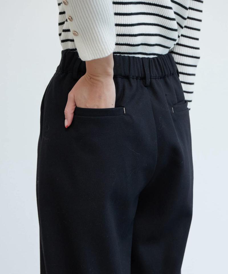ポイントステッチ起毛ワイドパンツ