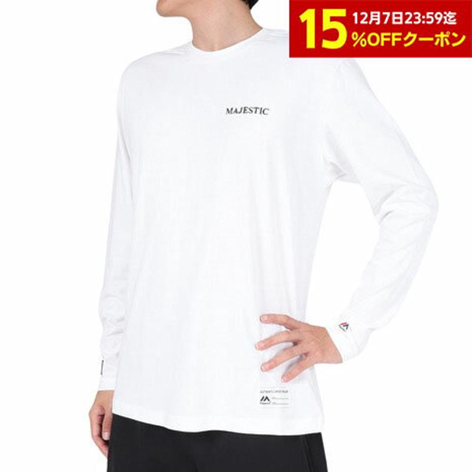 【15%OFFクーポン対象！2/1まで】マジェスティック（MAJESTIC）（メンズ）長袖Tシャツ OT0323FW0003-WHT