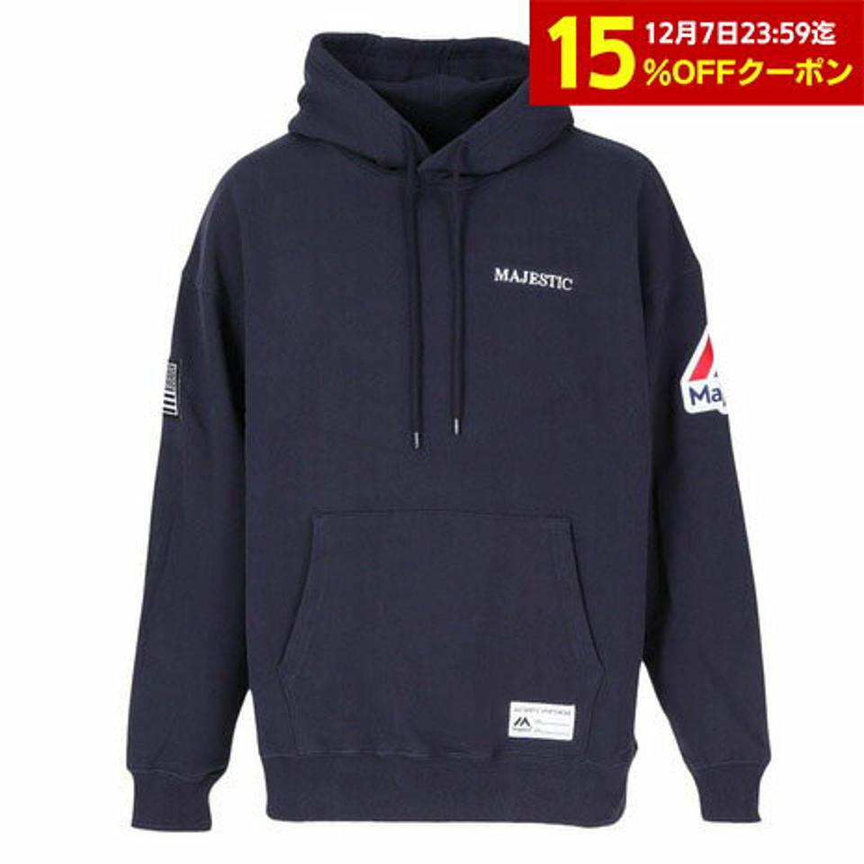 【15%OFFクーポン対象！2/1まで】マジェスティック（MAJESTIC）（メンズ）プルオーバー フーディ OT0623FW0009-NVY