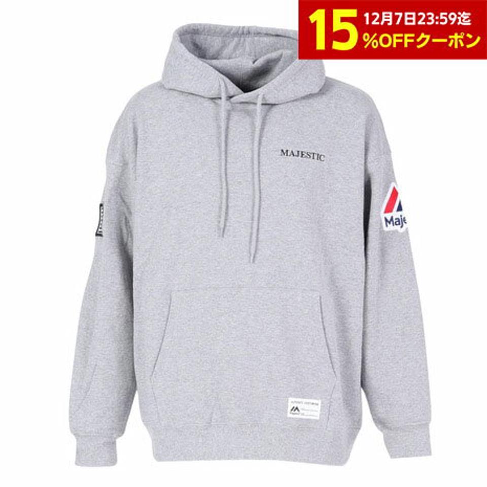 【15%OFFクーポン対象！2/1まで】マジェスティック（MAJESTIC）（メンズ）プルオーバー フーディ OT0623FW0009-GRY