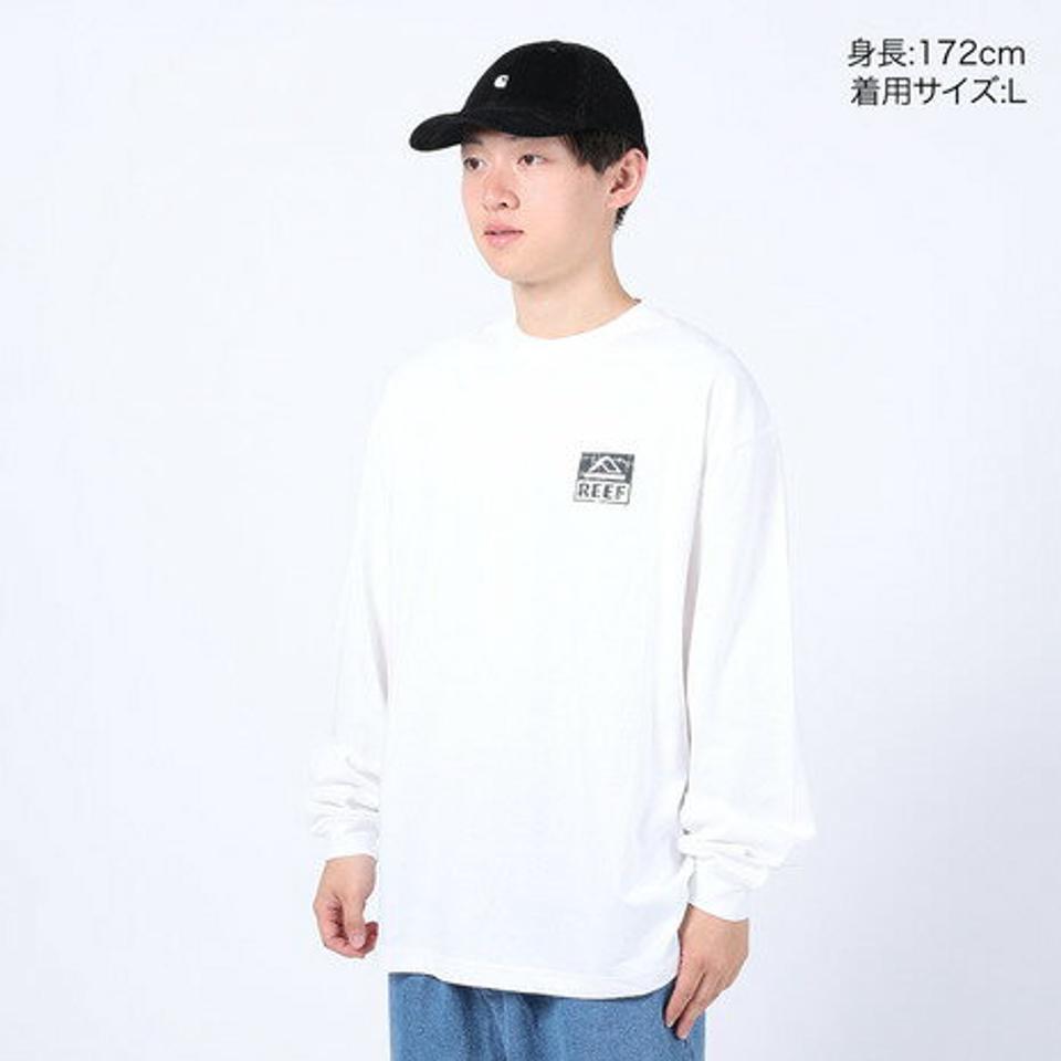 リーフ（REEF）（メンズ）SQUARE ロゴ 長袖Tシャツ RFTEM2335-WHT