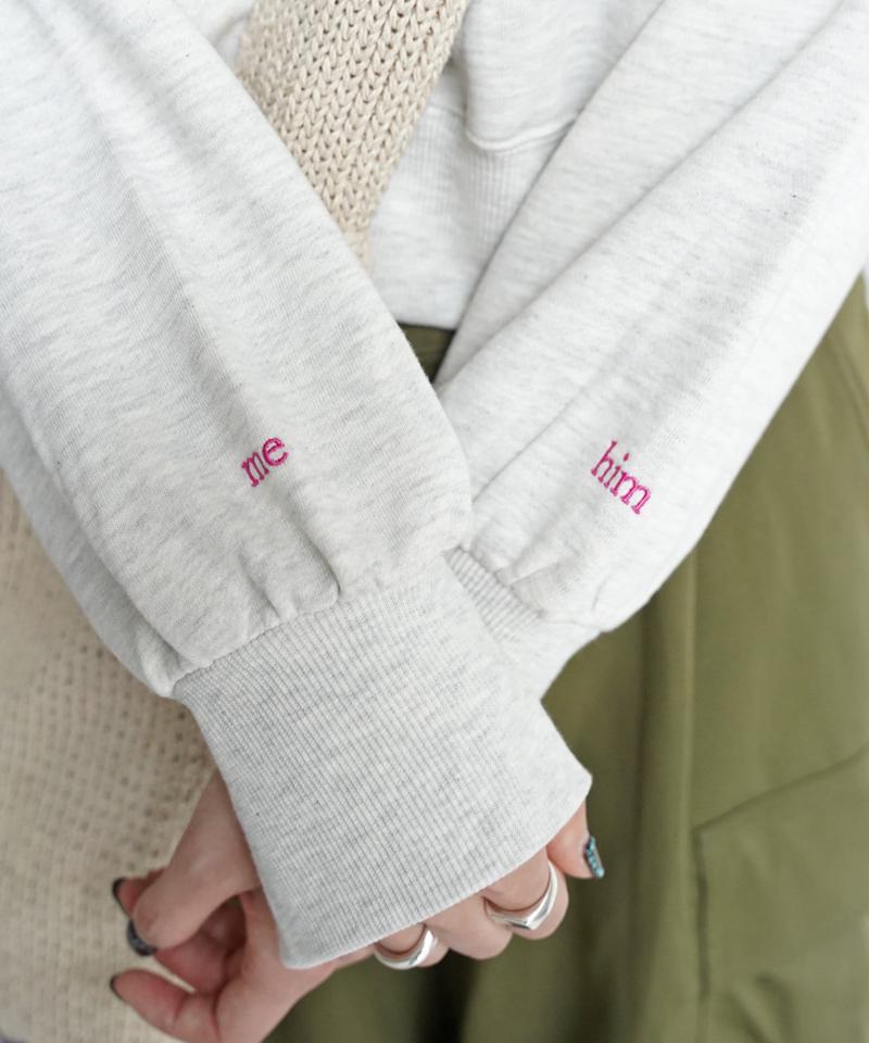 チビロゴ刺繍ショート裏毛プルオーバー