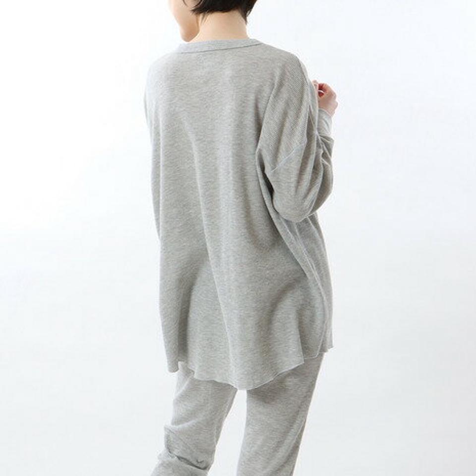 ヘインズ（Hanes）（レディース）長袖Tシャツ レディース ワッフル サーマルヘンリ—ネック HW4-W503 060