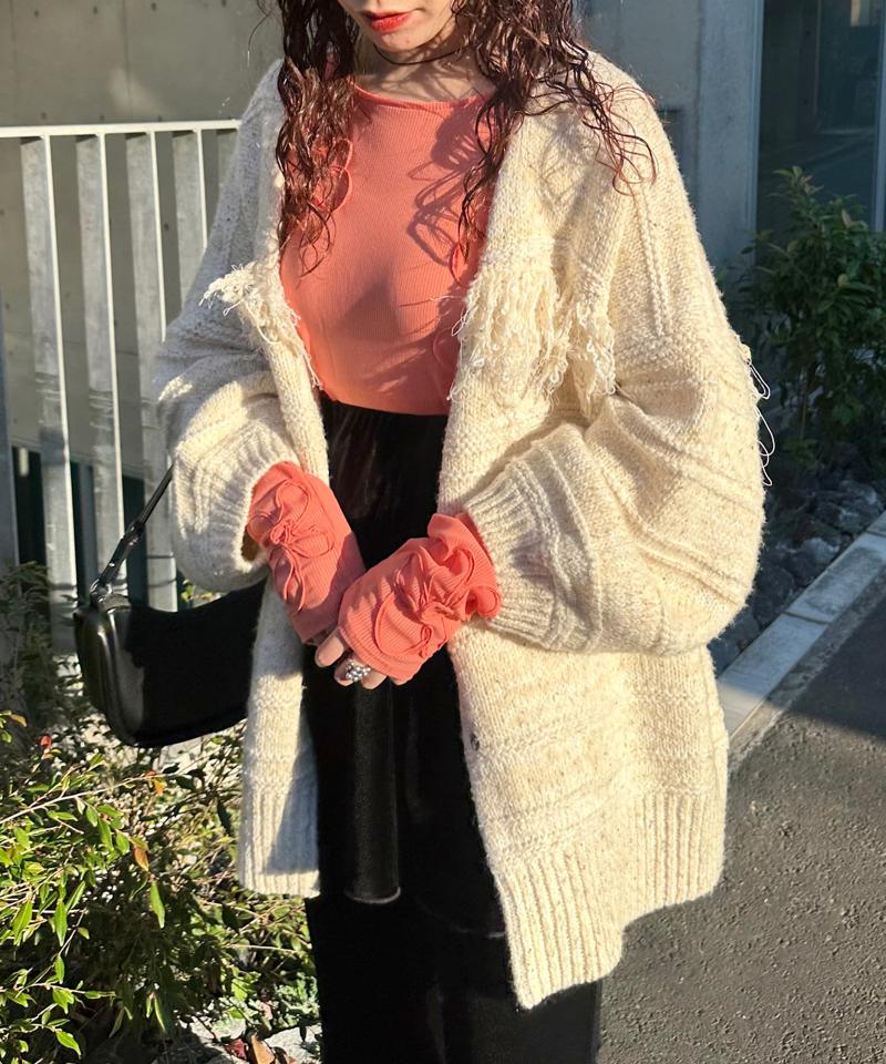 フラワーコード刺繍シアーTOPS