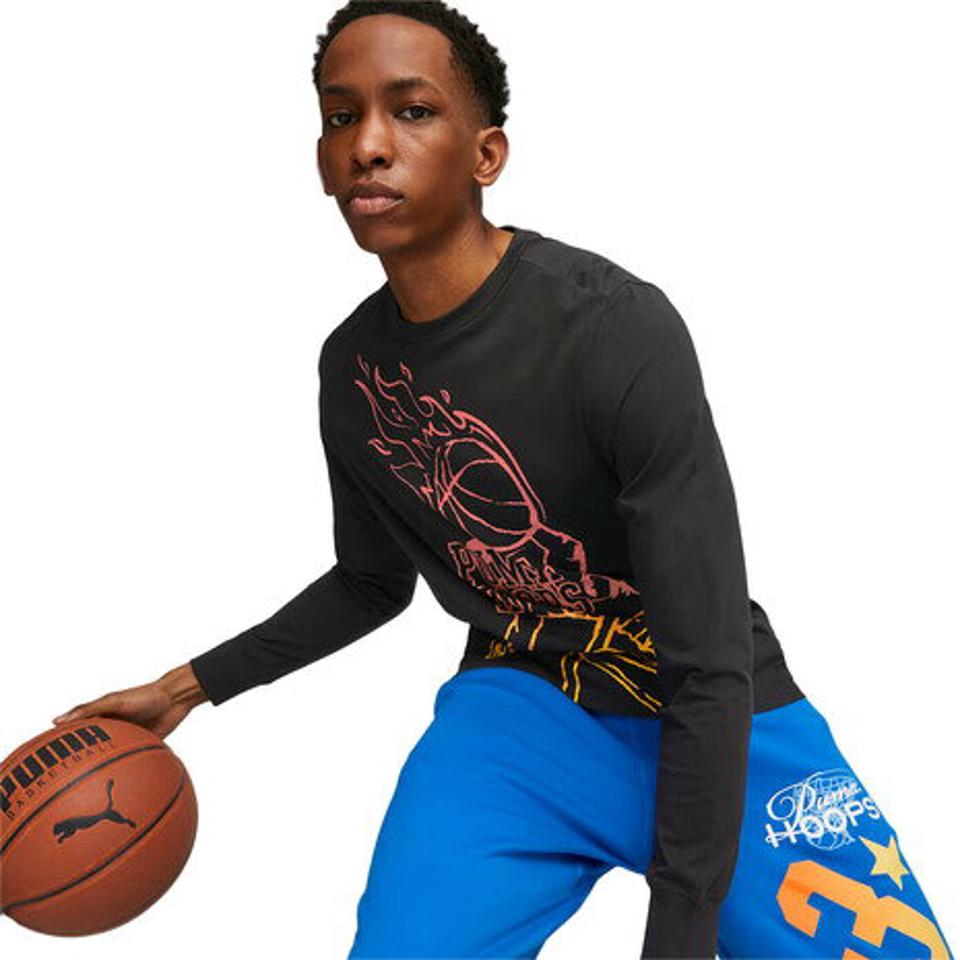 プーマ（PUMA）（メンズ）バスケットボールウェア ブループリント グラフィック Tシャツ 長袖 62210201