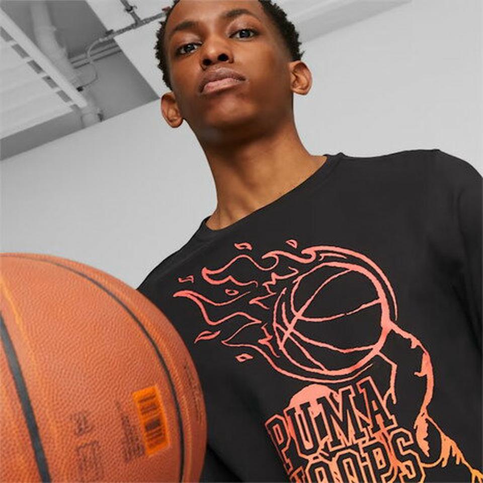 プーマ（PUMA）（メンズ）バスケットボールウェア ブループリント グラフィック Tシャツ 長袖 62210201
