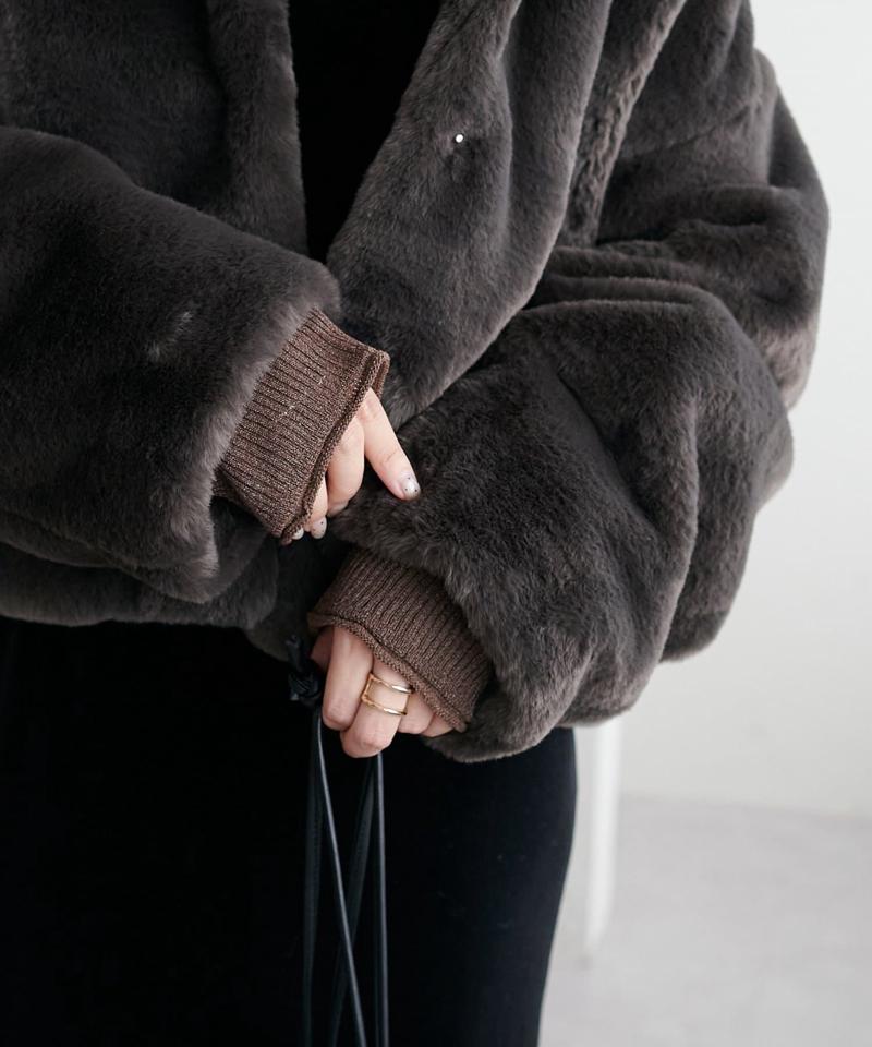 【10色展開/インナー使いにも◎/WEB限定】ラメリブショートプルオーバー