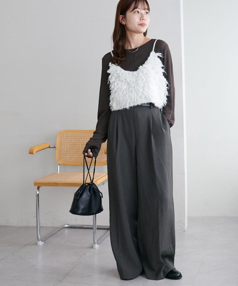 【10色展開/インナー使いにも◎/WEB限定】ラメリブショートプルオーバー