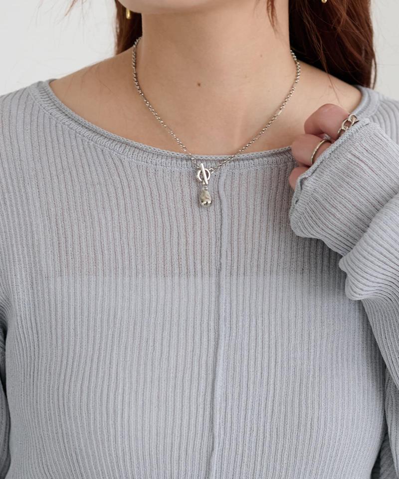 【10色展開/インナー使いにも◎/WEB限定】ラメリブショートプルオーバー