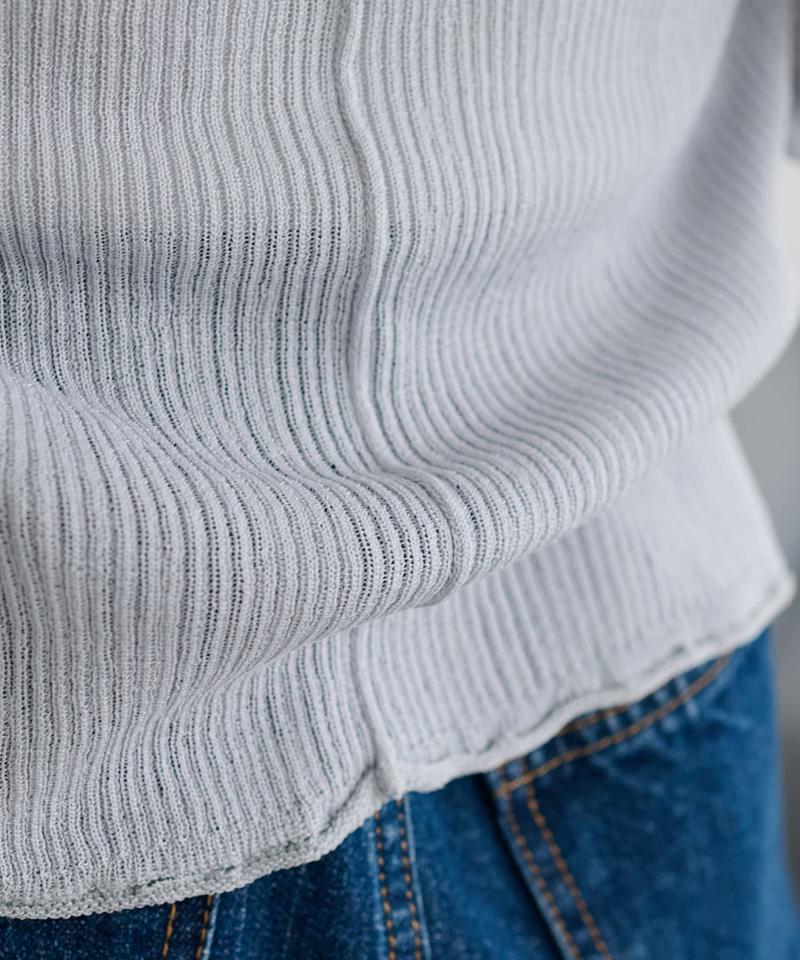 【10色展開/インナー使いにも◎/WEB限定】ラメリブショートプルオーバー