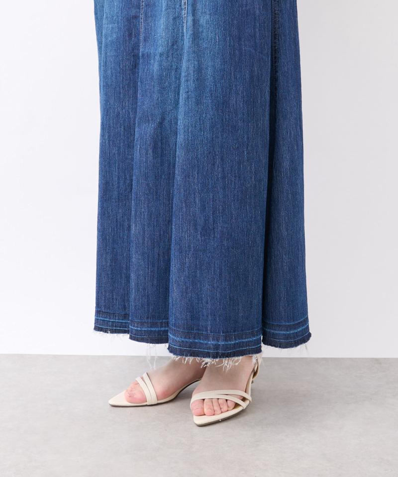 《オールシーズン履ける》ストレッチデニムスカート