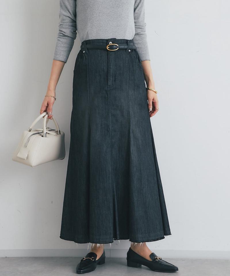 《オールシーズン履ける》ストレッチデニムスカート