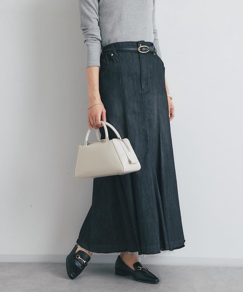 《オールシーズン履ける》ストレッチデニムスカート