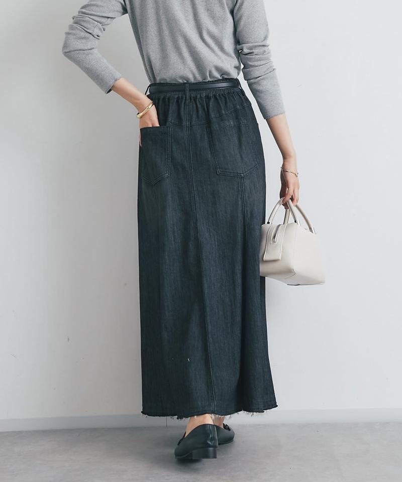 《オールシーズン履ける》ストレッチデニムスカート