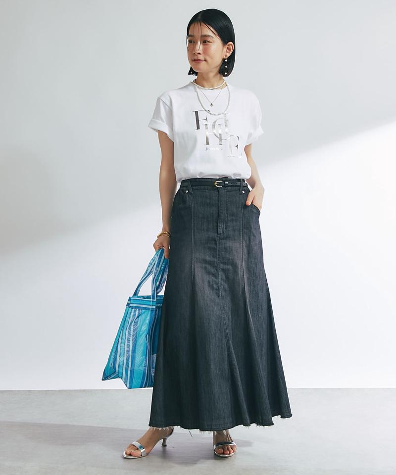 《オールシーズン履ける》ストレッチデニムスカート