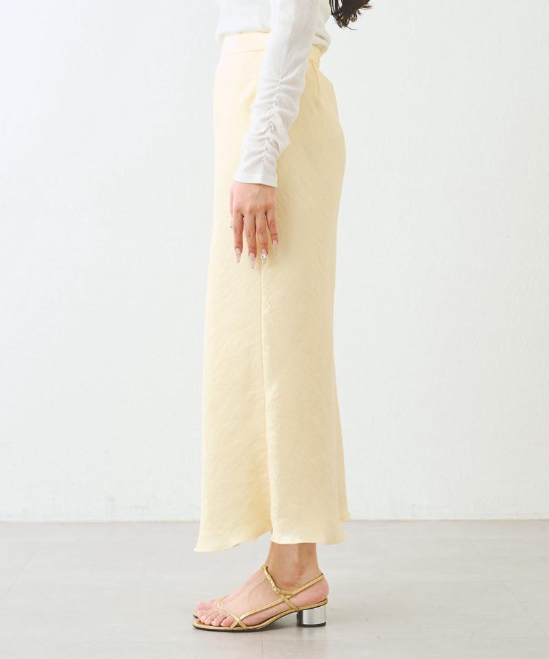 【今すぐお届け！新色登場！】きらきらサテンロングナロースカート