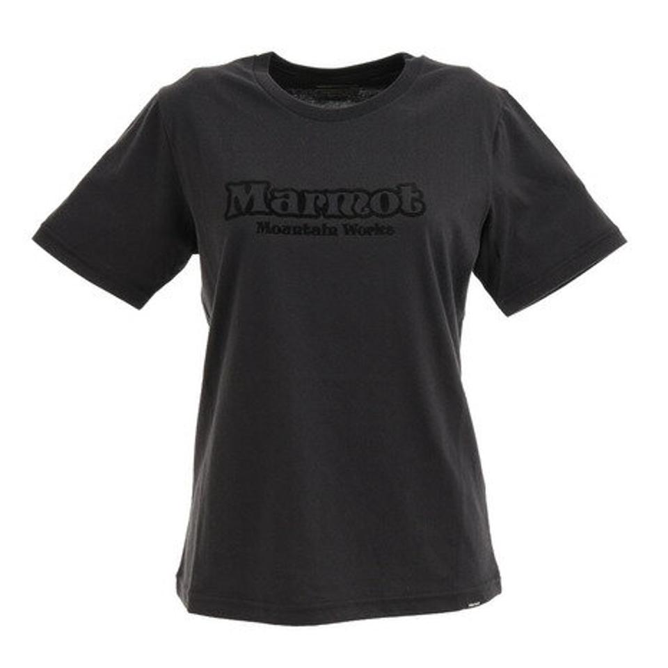 マーモット（Marmot）（レディース）半袖Tシャツ ウィメンズレトロロゴハーフスリーブクルー TOWQJA57 BK
