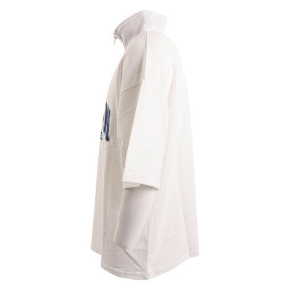 ヴィジョン（VISION）（メンズ）鹿の子 ハーフZIP 半袖Tシャツ 2505039-07 WHT
