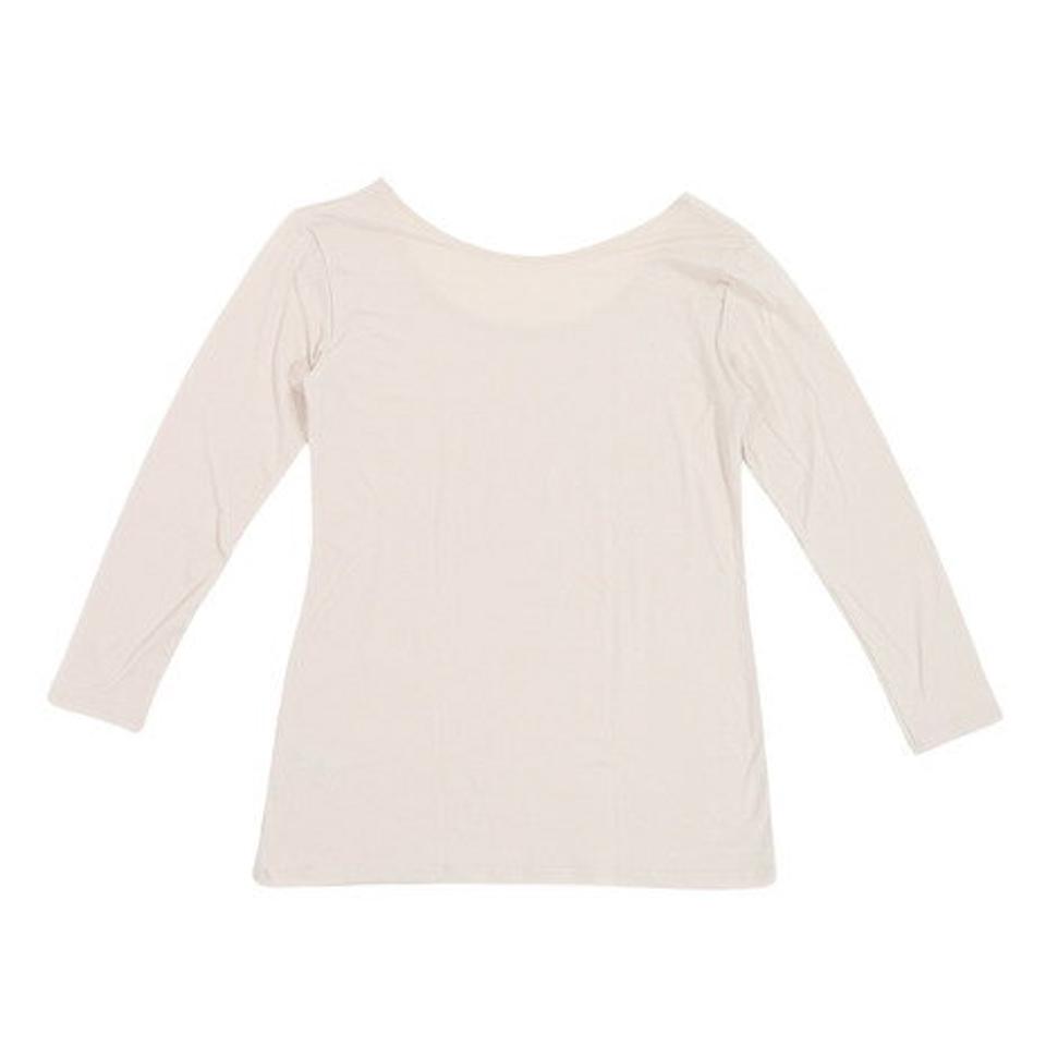 クー（Coo.）（レディース）ヒートクロス 薄手9分袖Uネック 長袖Tシャツ 892CO3ES0026 OWHT 防寒