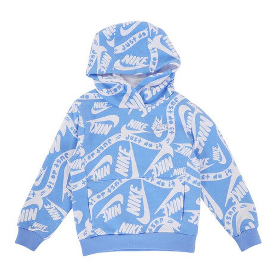 【15%OFFクーポン対象！1/5まで】ナイキ（NIKE）（キッズ）ジュニア ボーイズ B NSW CLUB AOP プルオーバーフーディ 76L169-BGZ
