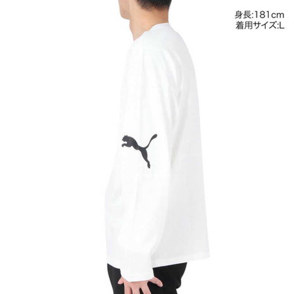 プーマ（PUMA）（メンズ）Tシャツ 長袖 メンズ POWER 674925 02 WHT ロンT