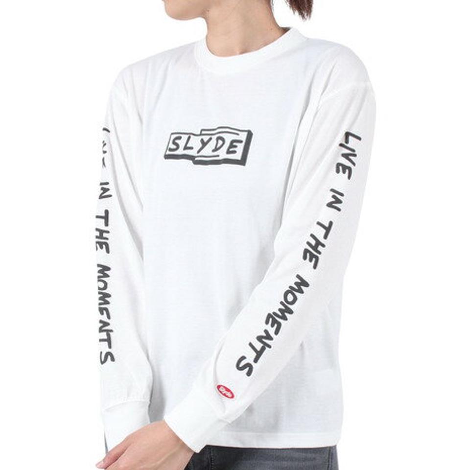 スライド（SLYDE）（レディース）GRAPHIC 長袖Tシャツ SL23FWL-APP001WHT