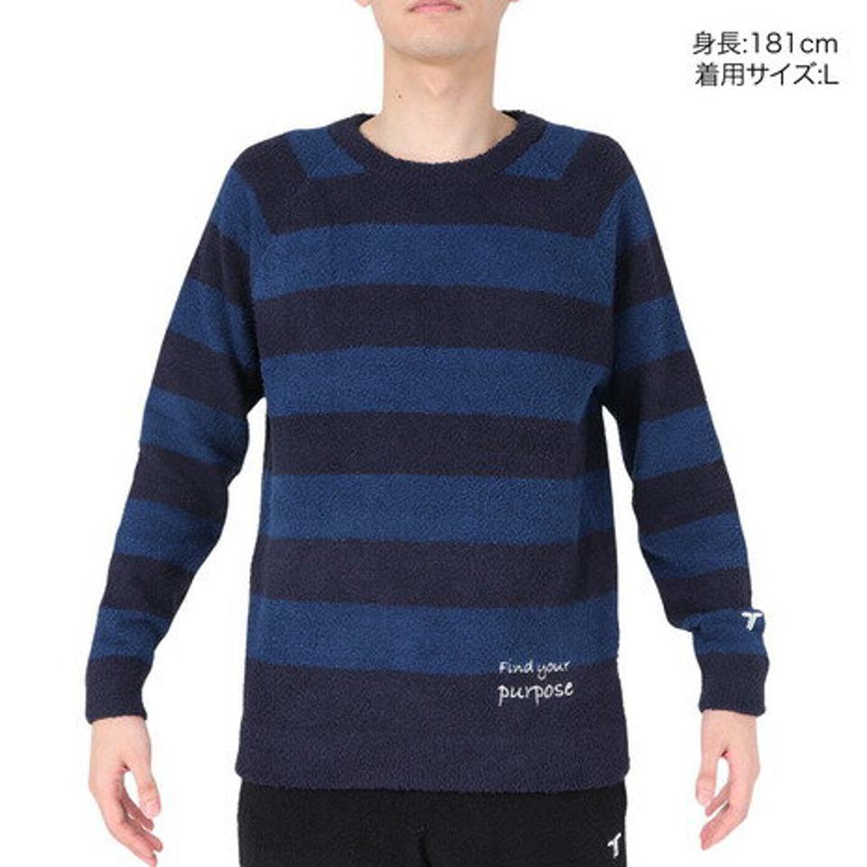テリック（TELIC）（メンズ）シャギーニットプルオーバー TL-C033PO-BLU