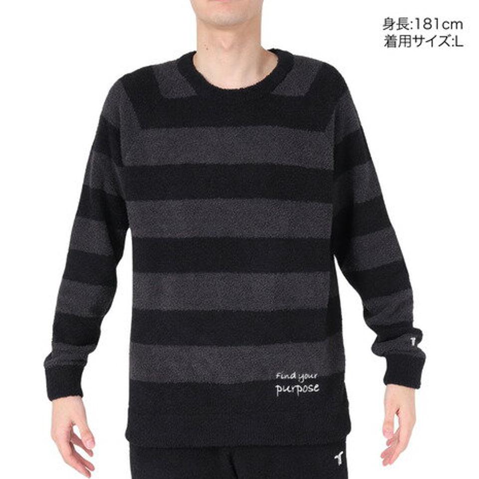 テリック（TELIC）（メンズ）シャギーニットプルオーバー TL-C033PO-BLK