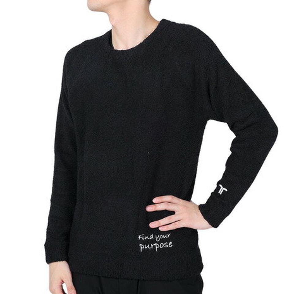 【15%OFFクーポン対象！1/18まで】テリック（TELIC）（メンズ）スウェット シャギーニットプルオーバー TL-C035PO-BLK