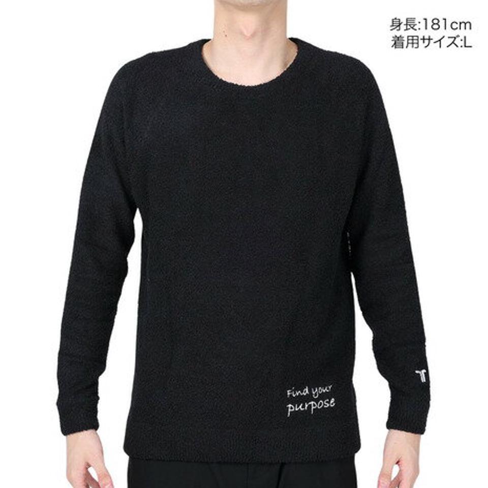 【15%OFFクーポン対象！1/18まで】テリック（TELIC）（メンズ）スウェット シャギーニットプルオーバー TL-C035PO-BLK