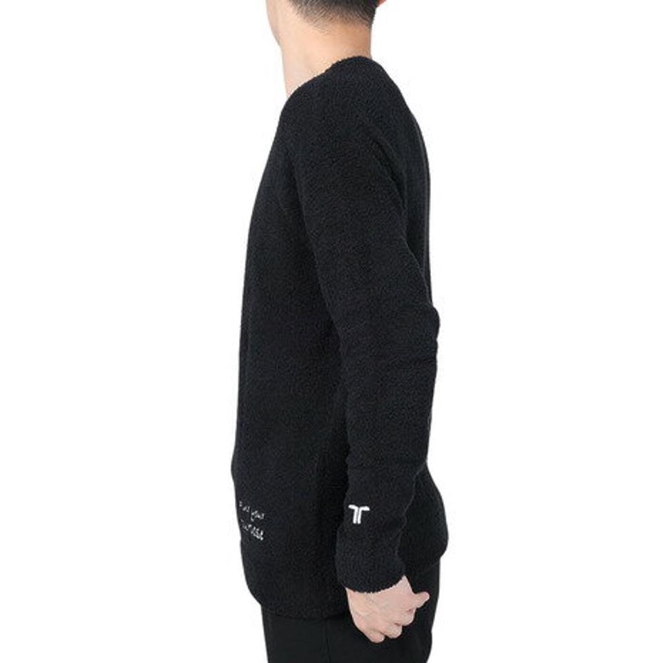 【15%OFFクーポン対象！1/18まで】テリック（TELIC）（メンズ）スウェット シャギーニットプルオーバー TL-C035PO-BLK