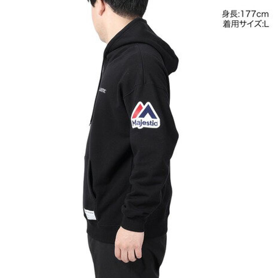 【15%OFFクーポン対象！2/1まで】マジェスティック（MAJESTIC）（メンズ）プルオーバー フーディ OT0623FW0009-BLK