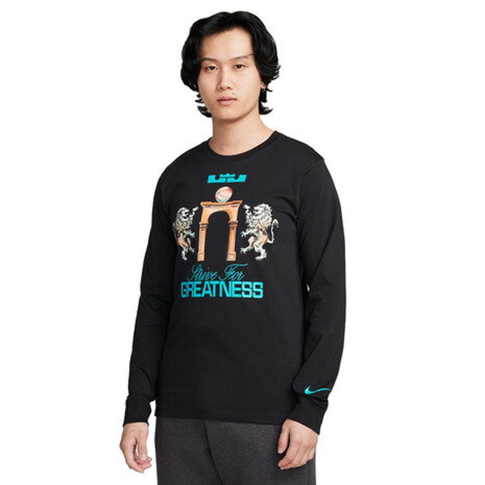ナイキ（NIKE）（メンズ）バスケットボールウェア レブロン 長袖Tシャツ FQ4909-010