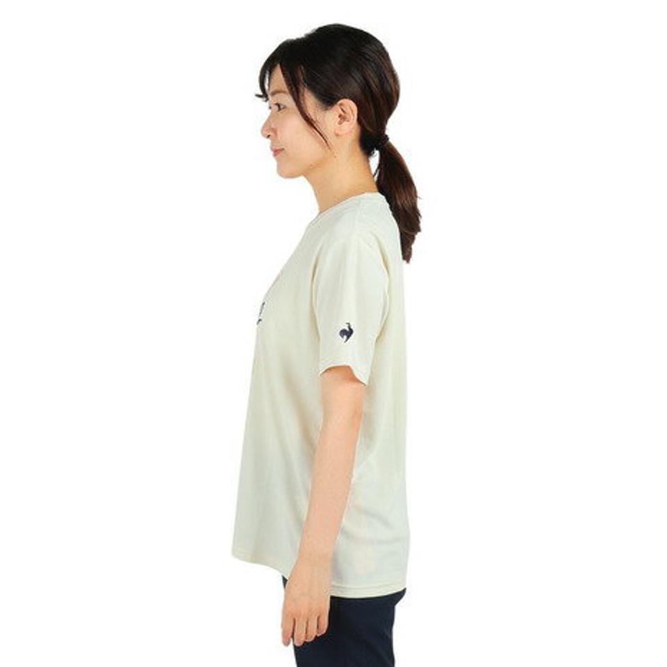 ルコック スポルティフ（le coq sportif）（レディース）半袖Tシャツ レディース SUNSCREEN ビッグロゴ QMWVJA03 WH
