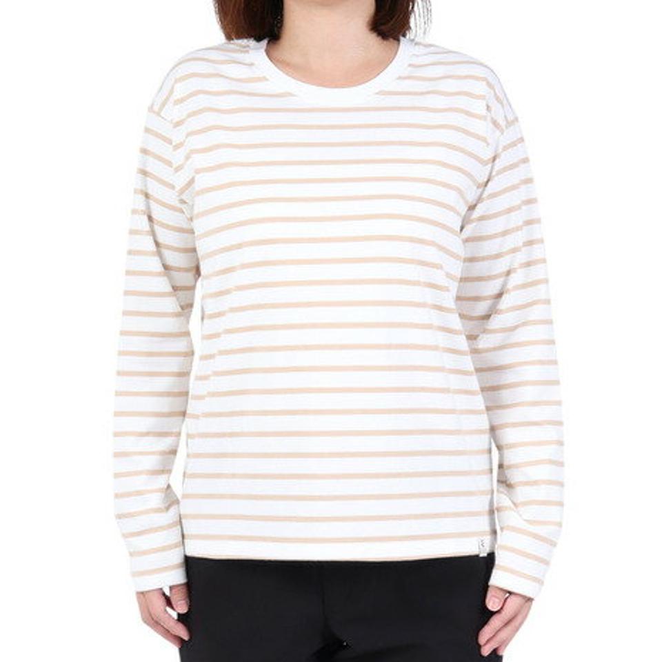 エルケクス（ELKEX）（レディース）長袖クルーネック ストライプTシャツ EKL3FA0012