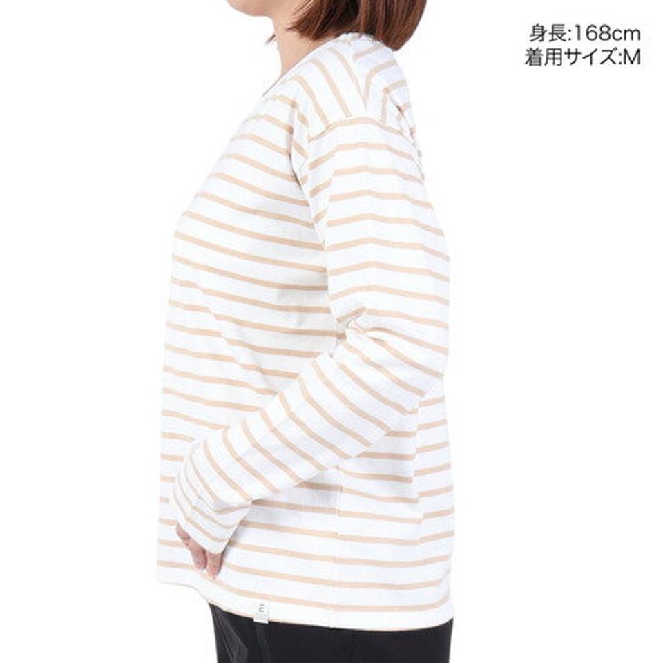 エルケクス（ELKEX）（レディース）長袖クルーネック ストライプTシャツ EKL3FA0012