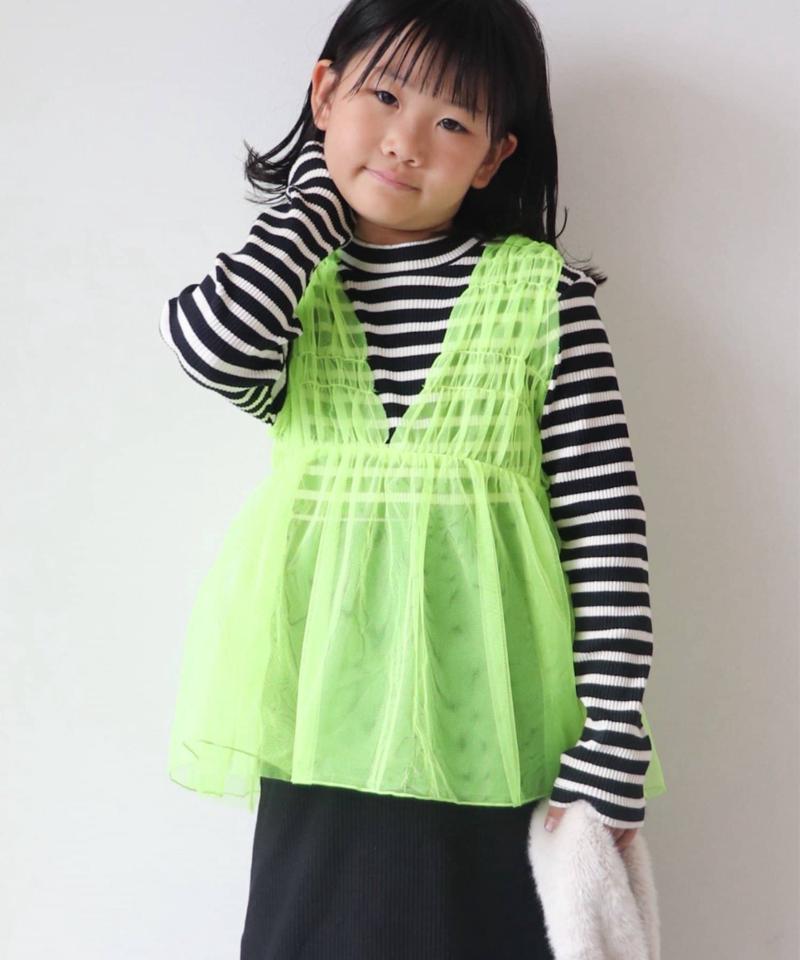 【新色追加】【KIDS】シャーリングチュール2WAYチュニック