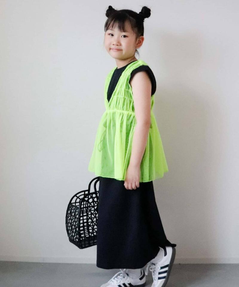 【新色追加】【KIDS】シャーリングチュール2WAYチュニック