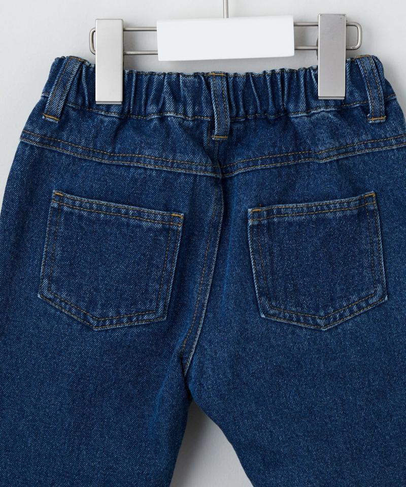 【KIDS】【TYPY DENIM】甘織り裾フリンジフレアデニム