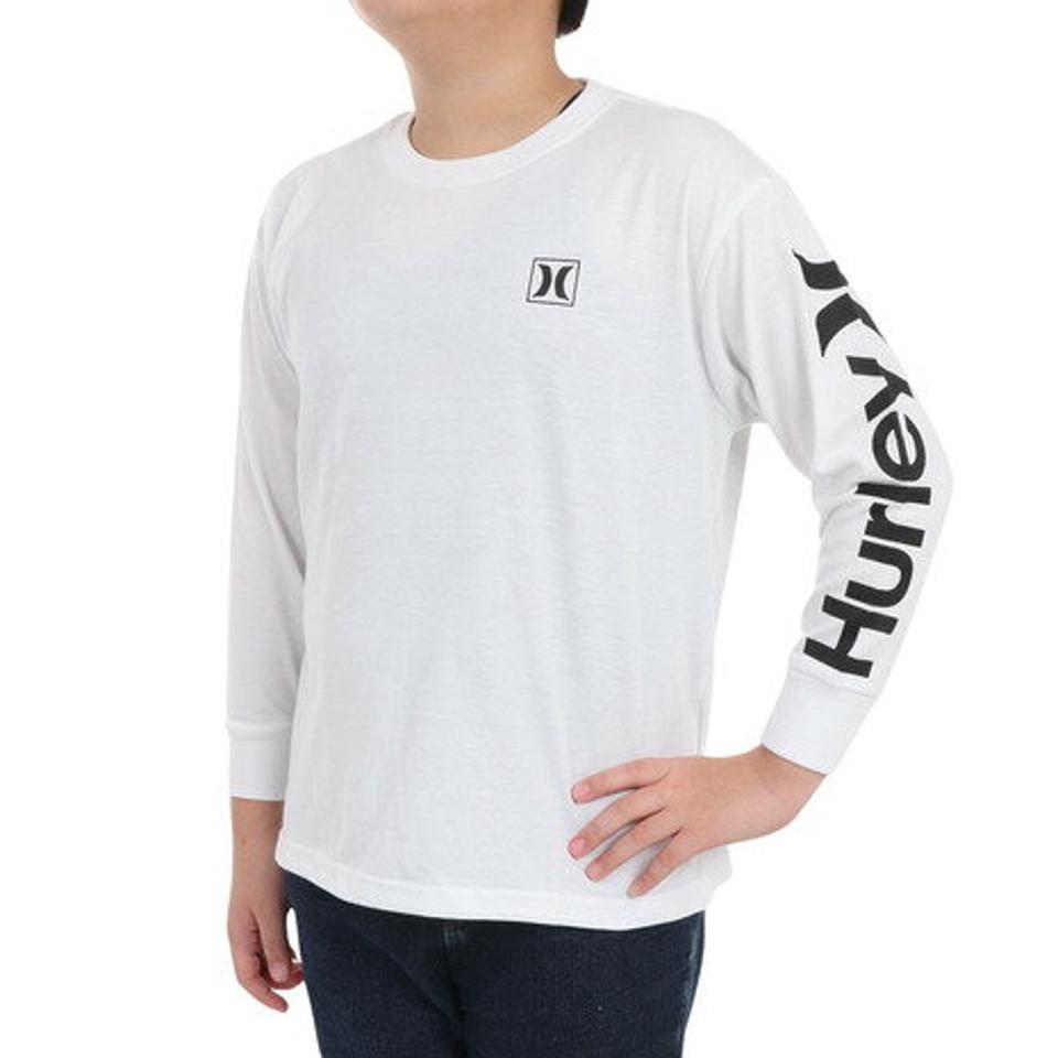 【15％OFFクーポン対象！2/22まで】ハーレー（HURLEY）（キッズ）ジュニア B ARM OAO 長袖Tシャツ 23 BLS2200001-WHT