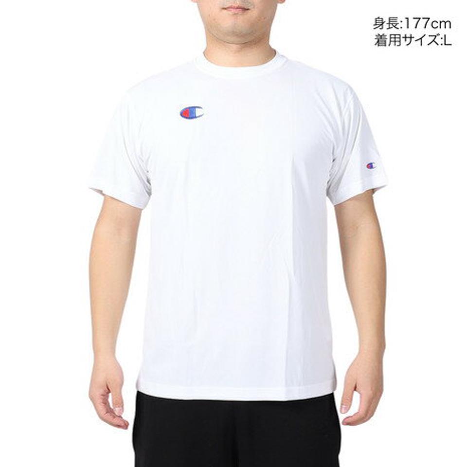 チャンピオン（CHAMPION）（メンズ）バスケットボールウェア 半袖Tシャツ C3-PS390 WHT 速乾 UVカット