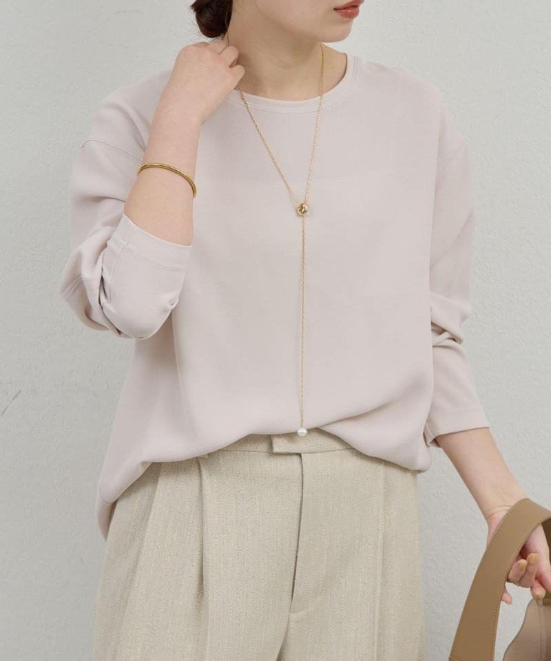 【累計販売1万枚超！】【ガランテ名品】バックスリットブラウスTee