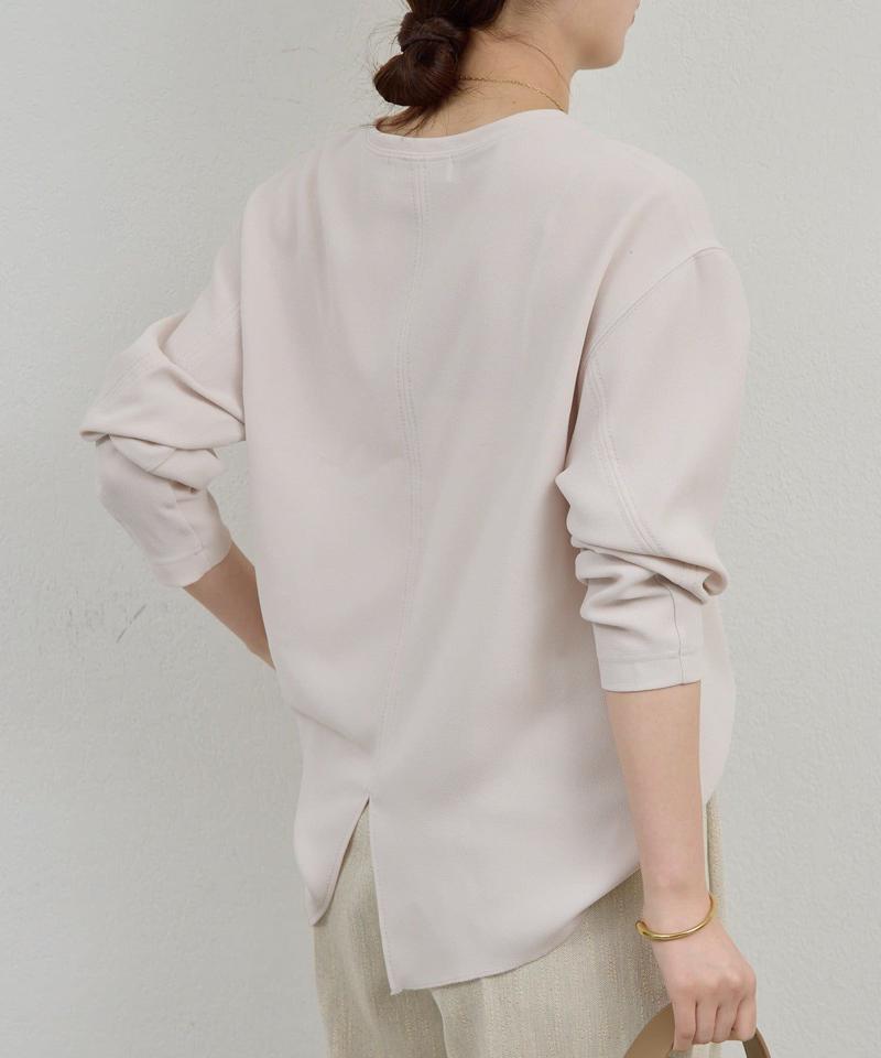 【累計販売1万枚超！】【ガランテ名品】バックスリットブラウスTee