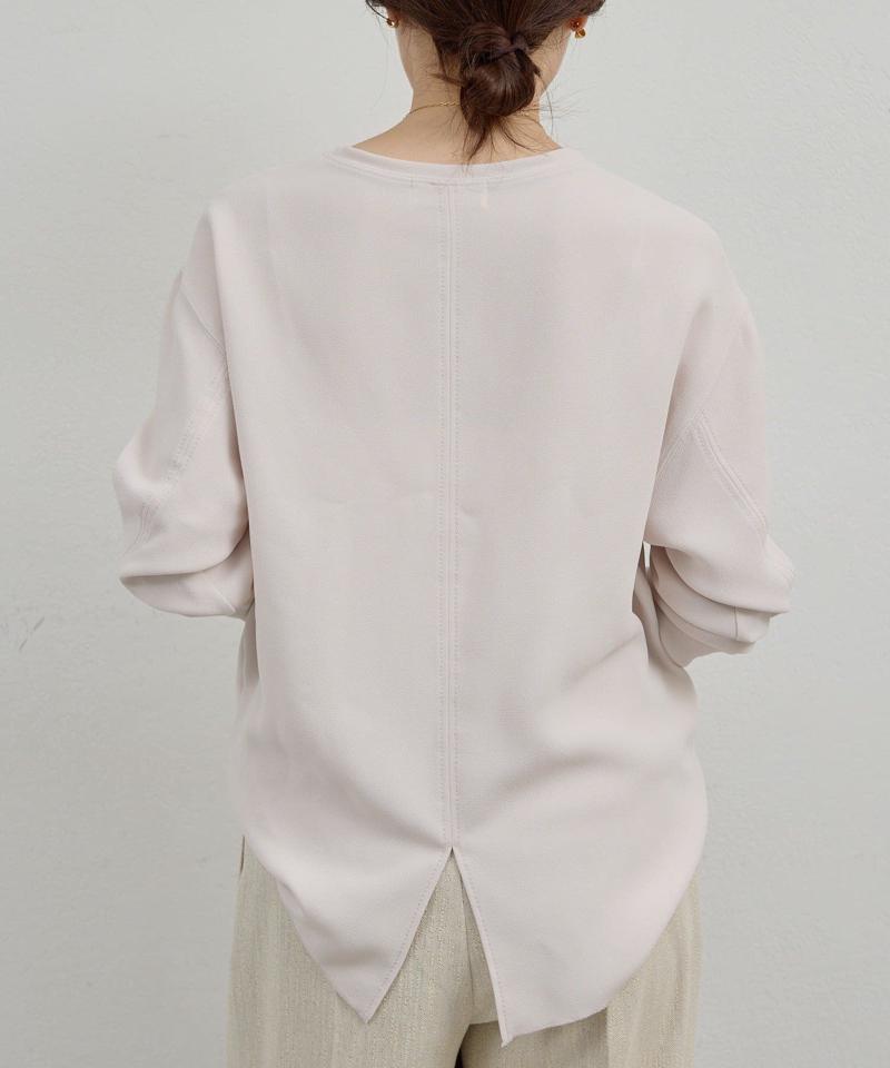 【累計販売1万枚超！】【ガランテ名品】バックスリットブラウスTee