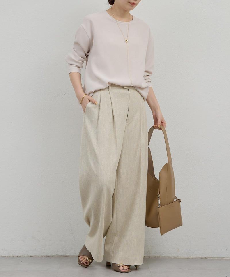 【累計販売1万枚超！】【ガランテ名品】バックスリットブラウスTee