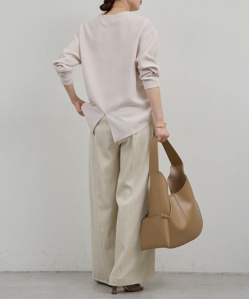 【累計販売1万枚超！】【ガランテ名品】バックスリットブラウスTee