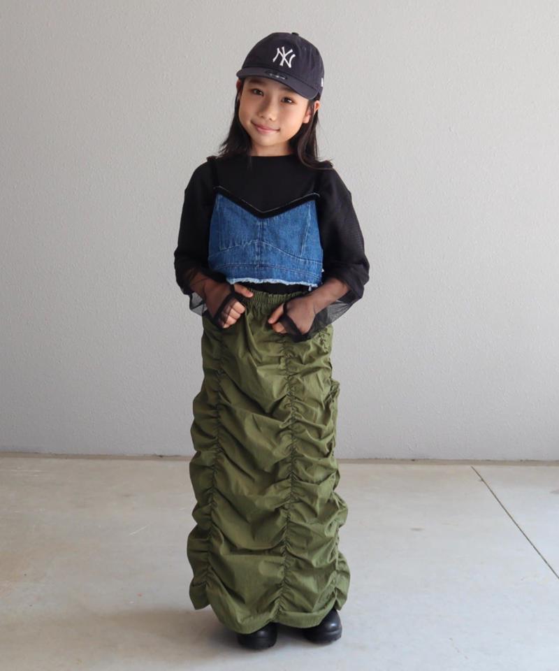 【KIDS】袖切り替えシアーカットソー