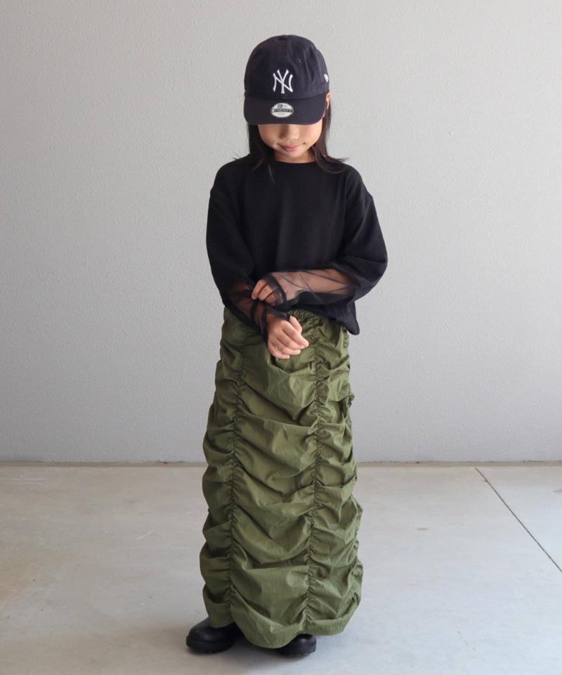 【KIDS】袖切り替えシアーカットソー